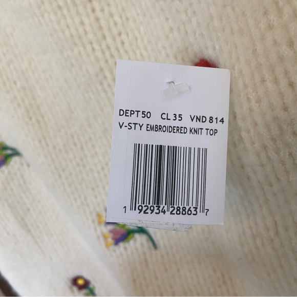 BNWT English Factory Womens Floral Embroidered Knit Sweater Tank Top Size XL - Picture 11 of 12